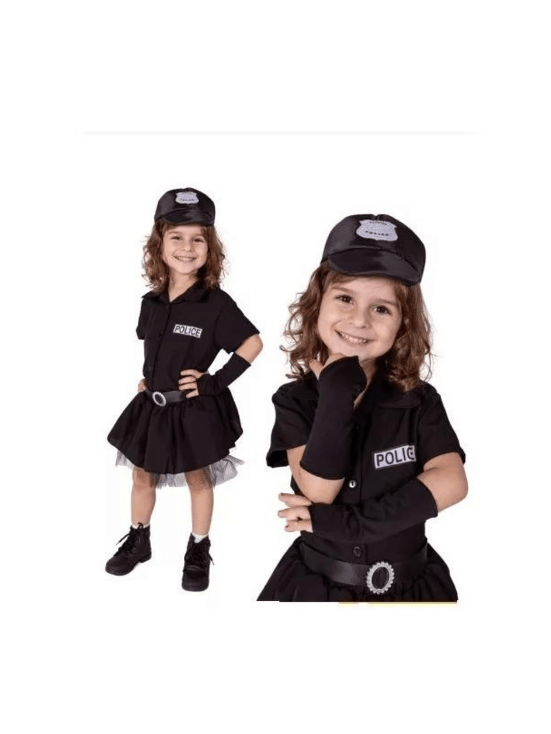 Roupa Policial Feminina Infantil - Policia Kids