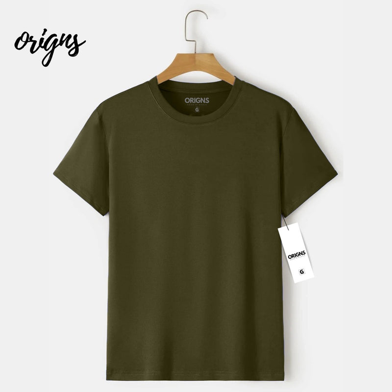 Kit 5 Camiseta Masculina  - Básica Lisa Slim Algodão ORIGNS